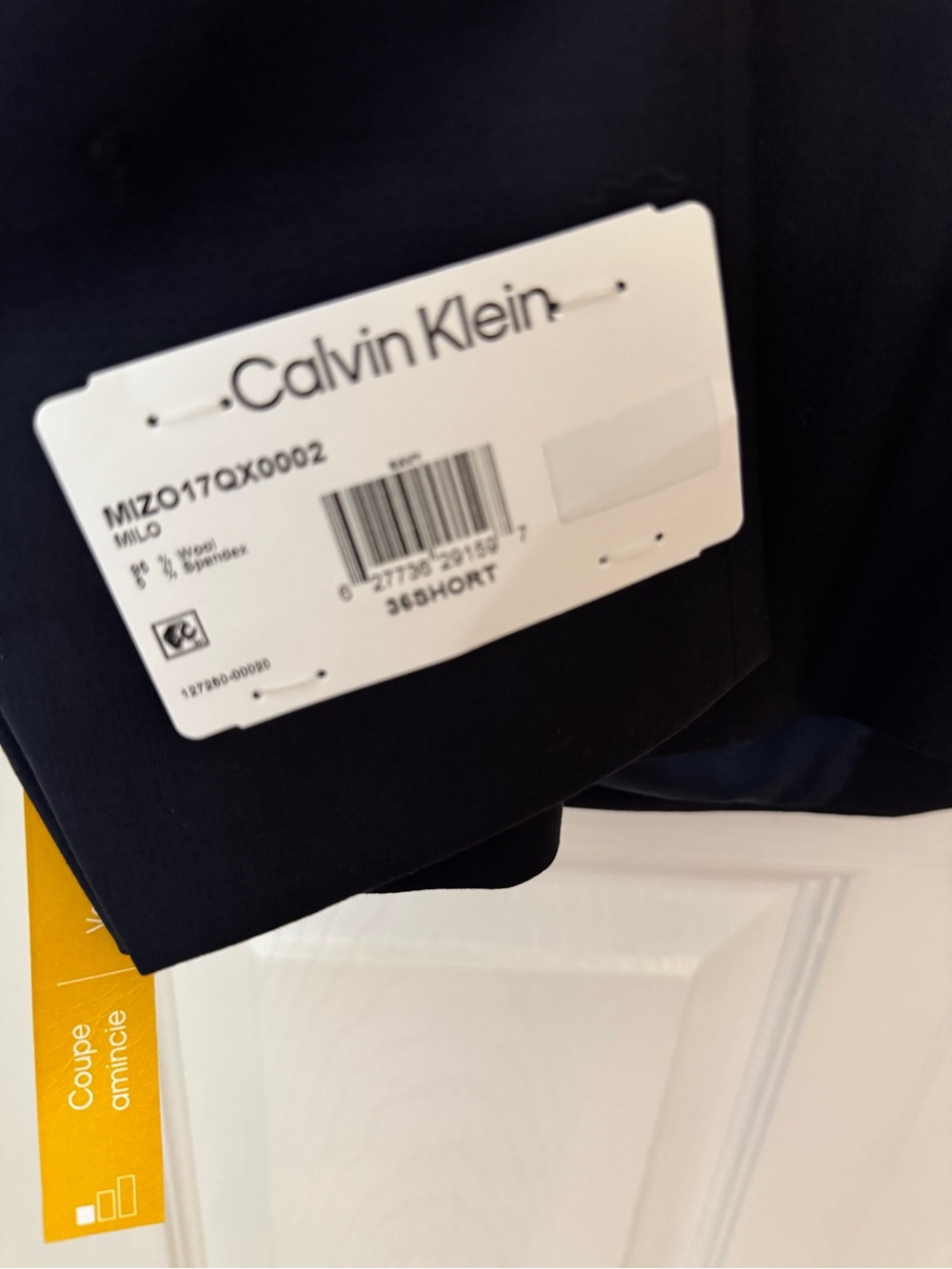 NWT Calvin Klein Men's Milo Skinny Fit Suit Jacket Navy Blue 36S Wool Blend - Picture 5 of 15